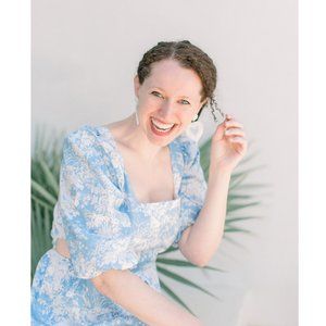 WAYF Blue & White Dress